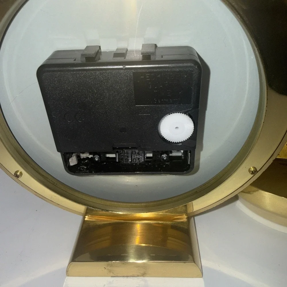BAILEY BANKS & BIDDLE BRASS DESK CLOCK - Model # HA / 3435 GERMANY Hechinger